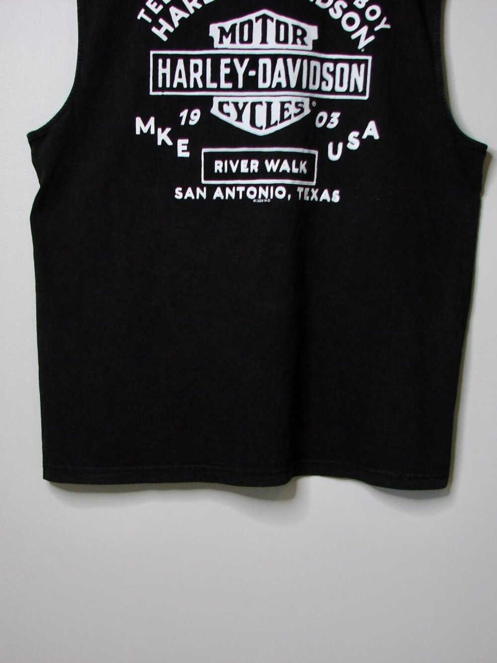 Harley Davidson Motorcyles Muscle Tank Top Sleeveless Texas Skull Wings XL 2XL - Picture 14 of 16